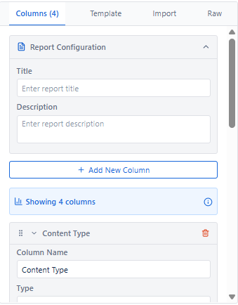 Configure Report